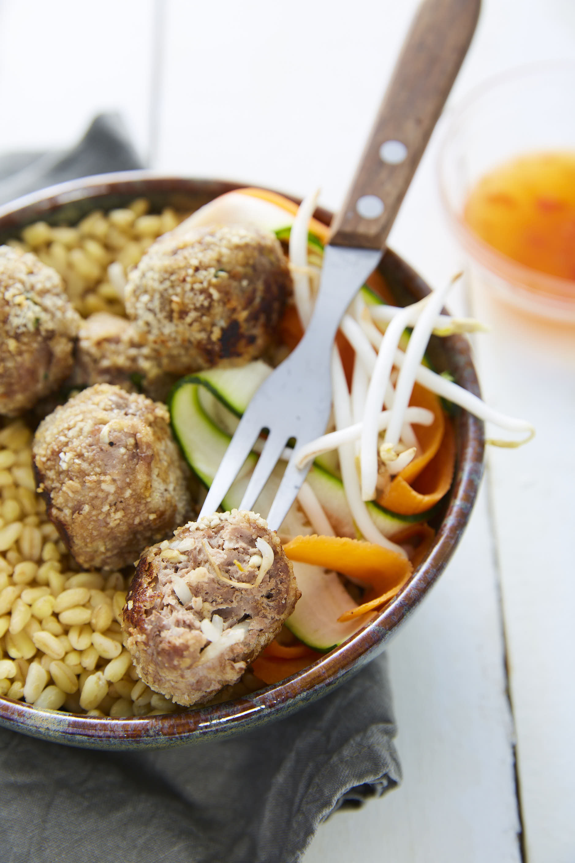 Boulettes aux pousses de haricot mungo